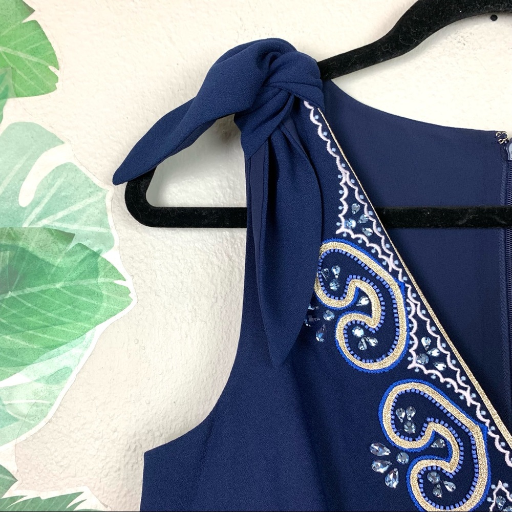 Lilly Pulitzer Navy Blue Mini Dress with White Embroidery - Picture 6 of 8
